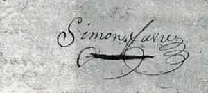 Simon Favre's signature Simon Favre's signature